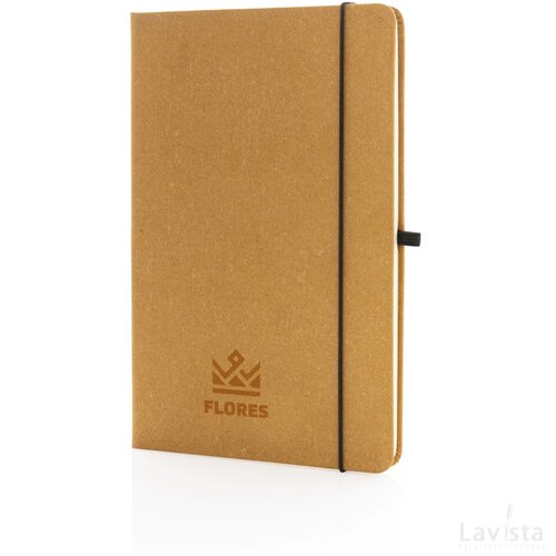 GRS Gerecycled lederen hardcover notitieboek A5 bruin