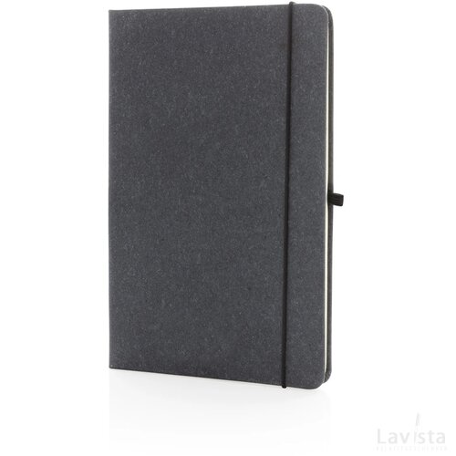 GRS Gerecycled lederen hardcover notitieboek A5 grijs