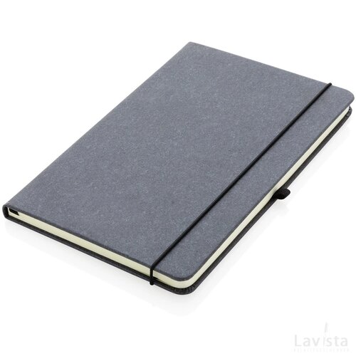 GRS Gerecycled lederen hardcover notitieboek A5 grijs