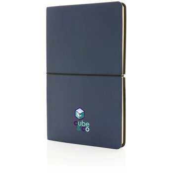 Moderne deluxe softcover notitieboek A5 donkerblauw