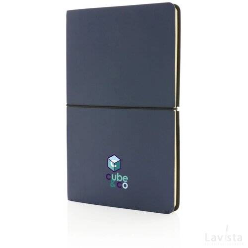 Moderne deluxe softcover notitieboek A5 donkerblauw