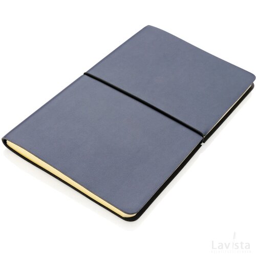 Moderne deluxe softcover notitieboek A5 donkerblauw