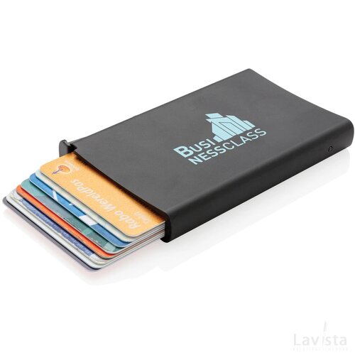 Standaard aluminum RFID kaarthouder zwart