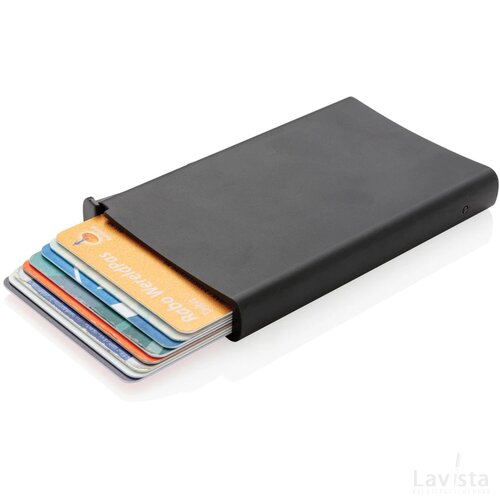 Standaard aluminum RFID kaarthouder zwart