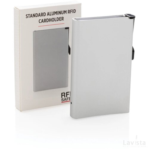 Standaard aluminum RFID kaarthouder zilver