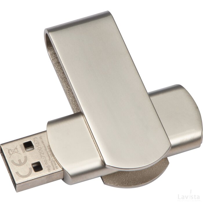 USB-stick Twister 8GB grijs silvergrey zilvergrijs