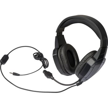Headset met microfoon zwart