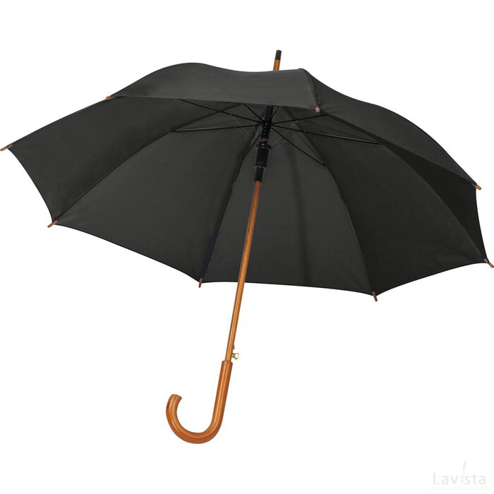 Automatische paraplu van gerecyceld PET zwart