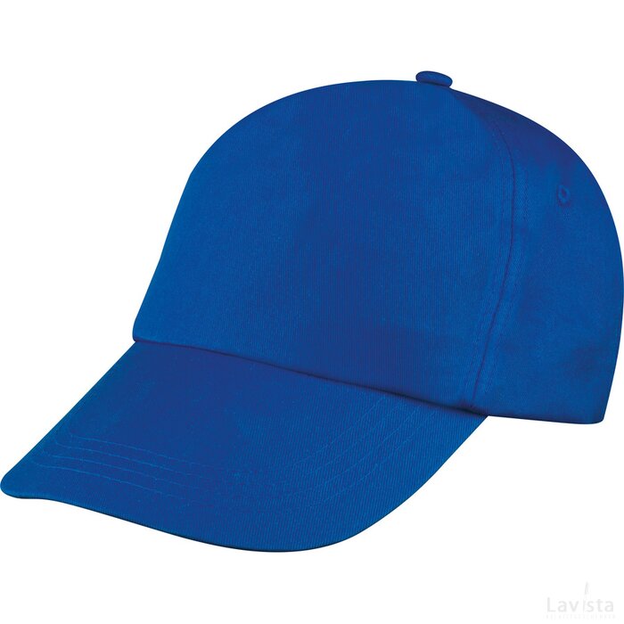AZO-vrij katoenen baseball-cap, 5 panels blauw