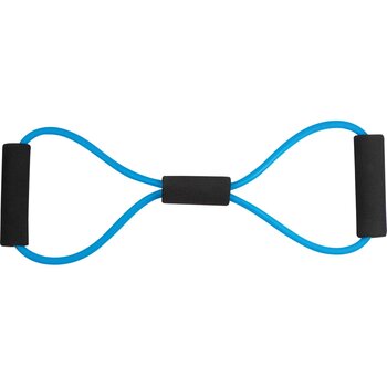 Fitness elastiek met softgrepen lichtblauw