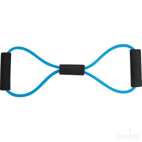 Fitness elastiek met softgrepen lichtblauw