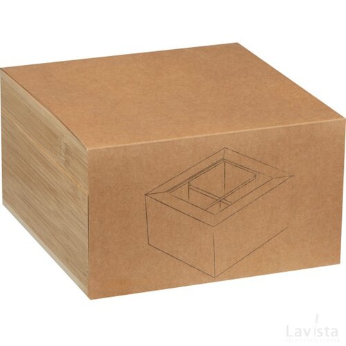 Theebox voor 40 theezakjes beige