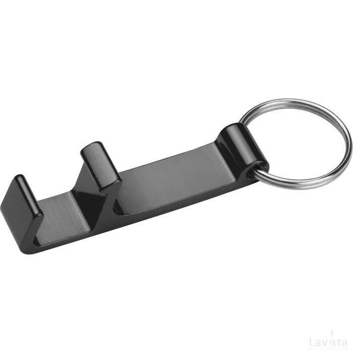 Sleutelhanger met flesopener zwart