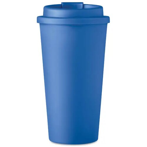 Dubbelwandige reisbeker met drinktuit Blauw 475 ml