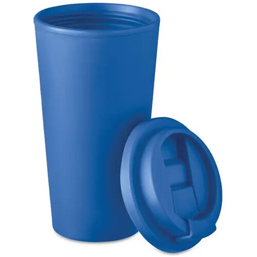 Dubbelwandige reisbeker met drinktuit Blauw 475 ml