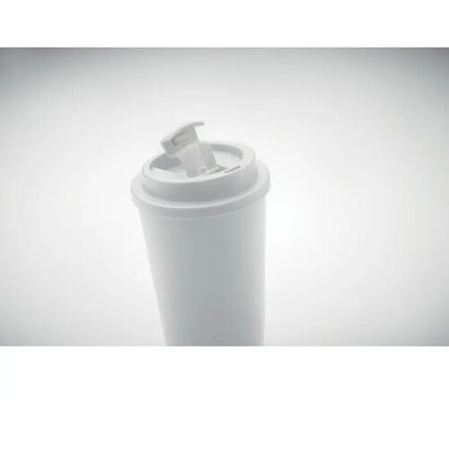 Dubbelwandige reisbeker met drinktuit Wit 475 ml