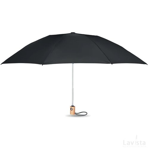 23 inch opvouwbare paraplu Leeds zwart