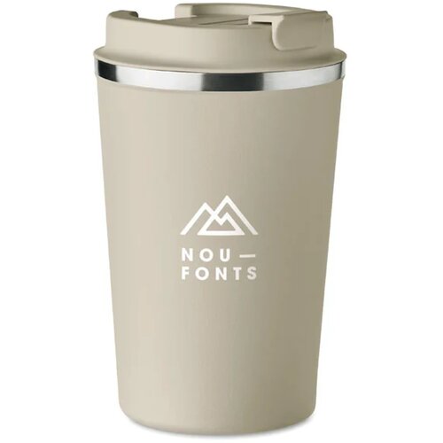 Dubbelwandige drinkbeker Beige 350 ml