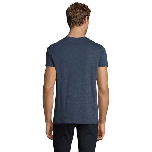 Regent f heren t-shirt 150g Regent fit heather denim