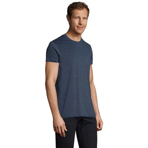 Regent f heren t-shirt 150g Regent fit heather denim