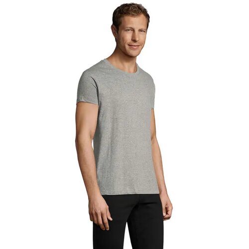 Regent f heren t-shirt 150g Regent fit grijs melange