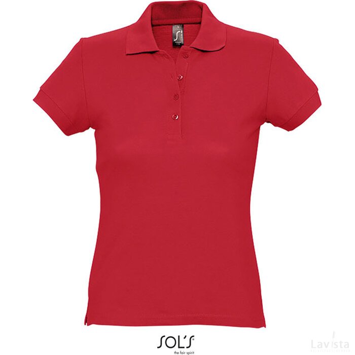 Passion dames polo 170g Passion rood