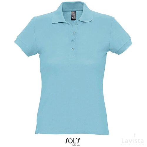 Passion dames polo 170g Passion atoll blauw