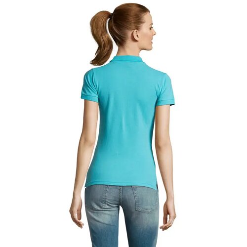 Passion dames polo 170g Passion atoll blauw