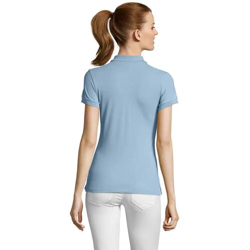 Passion dames polo 170g Passion sky blue