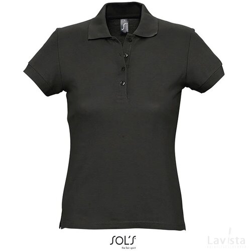 Passion dames polo 170g Passion zwart