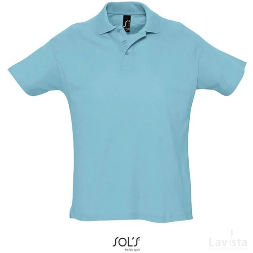 Summer ii heren polo 170g Summer ii atoll blauw