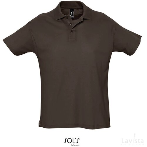 Summer ii heren polo 170g Summer ii chocolate