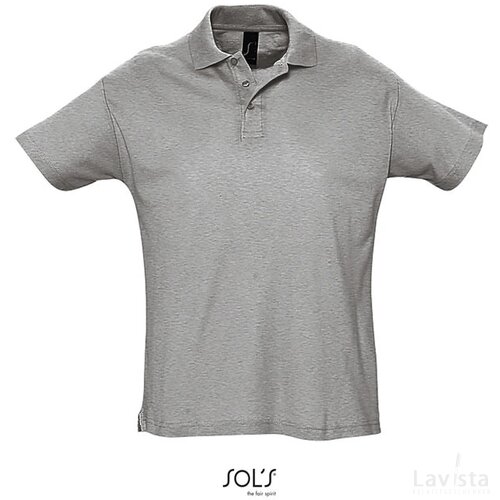 Summer ii heren polo 170g Summer ii grey melange