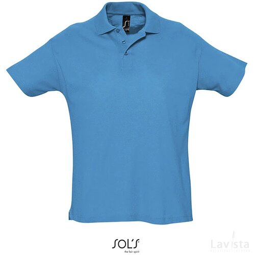 Summer ii heren polo 170g Summer ii aqua