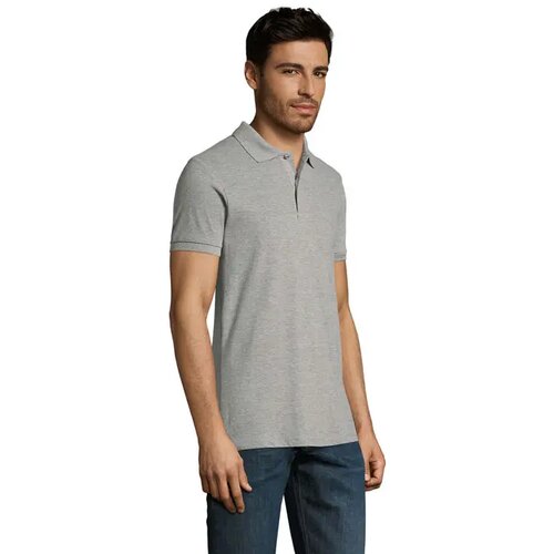 Perfect heren polo 180g Perfect men grey melange
