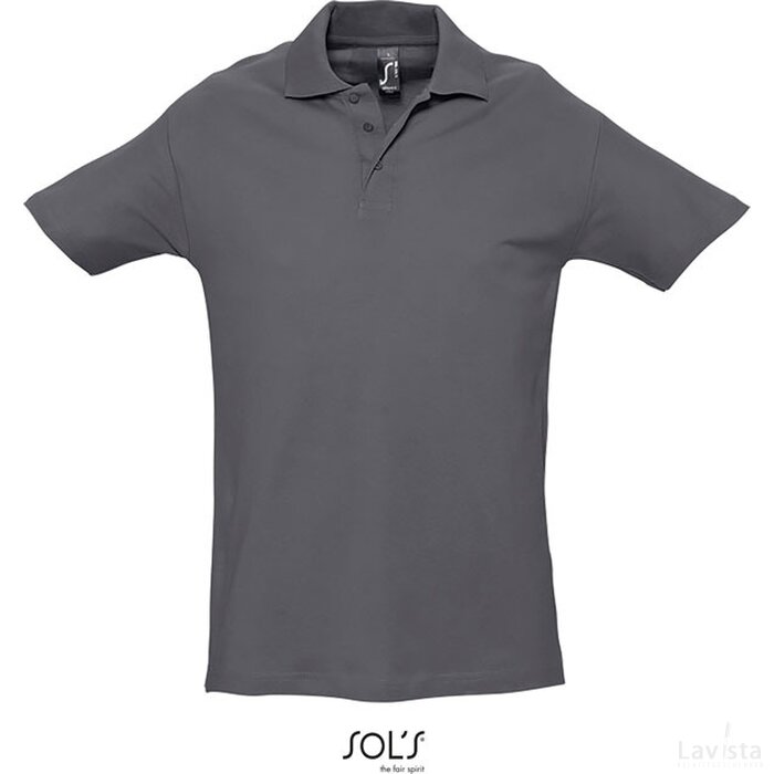 Spring ii heren polo210g Spring ii muisgrijs