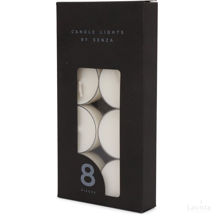 SENZA Set Van 8 Theelichtjes In Black Kleurdoos