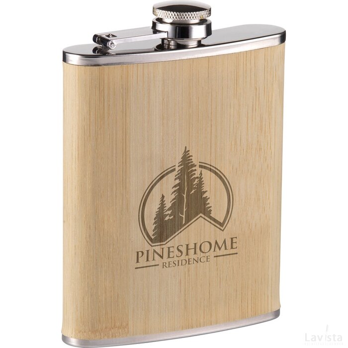 Hipflask Bamboo 200 Ml Heupfles Bamboe