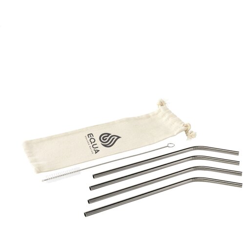 Reusable 4 Pieces Eco Straw Set Rvs Rietjes