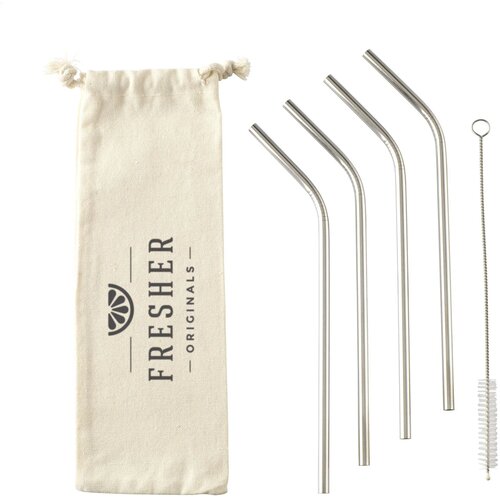 Reusable 4 Pieces Eco Straw Set Rvs Rietjes