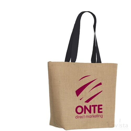 Elegance Bag Jute Shopper Zwart
