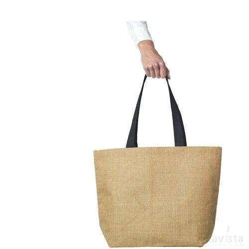 Elegance Bag Jute Shopper Zwart