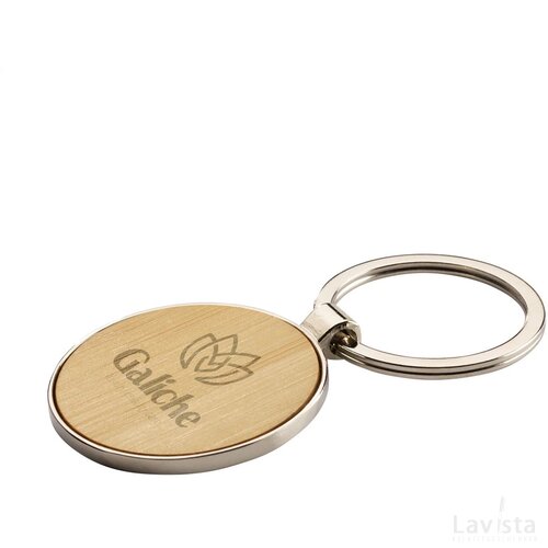 Bamboo Key Circle Sleutelhanger Bamboe