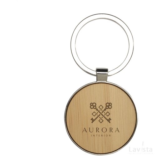 Bamboo Key Circle Sleutelhanger Bamboe