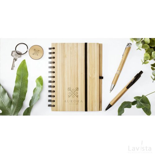 Bamboo Key Circle Sleutelhanger Bamboe