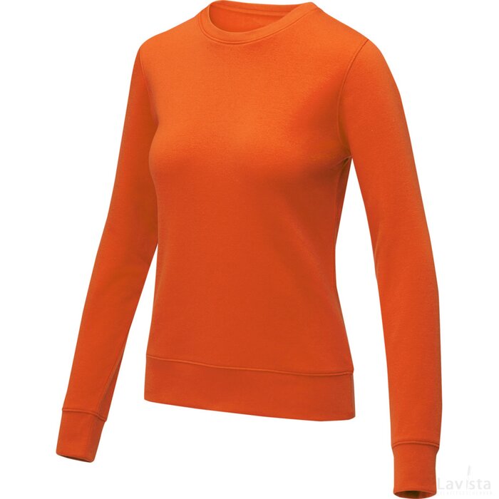 Zenon dames sweater met ronde hals Oranje