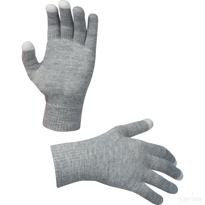 Handschoen van RPET grijs silvergrey zilvergrijs