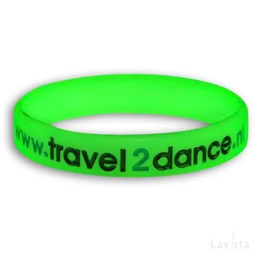 Glow in the dark siliconen polsbandje met blinddruk