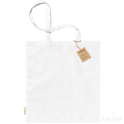 Klimbou Katoenen Boodschappentas Wit