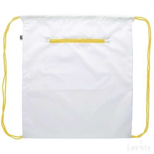 Creadraw Zip Rpet Custom Made Tas Met Trekkoord Geel